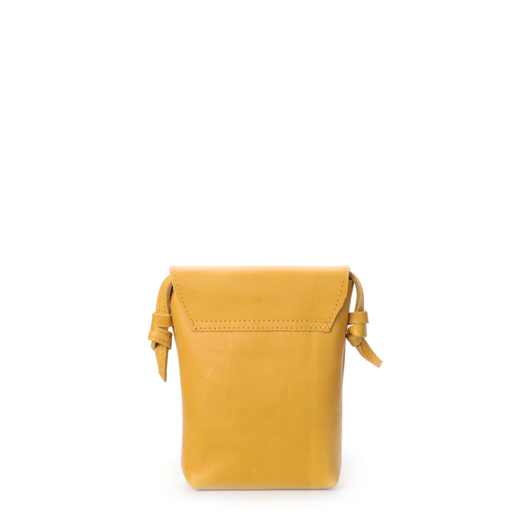 VELLIES & Compact Sling Bag Mustard Yellow Leather sproose.co.za
